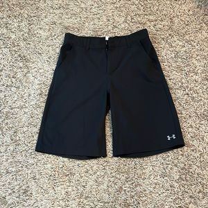 Boys Under Armour black golf shorts. Size 14. Like new.